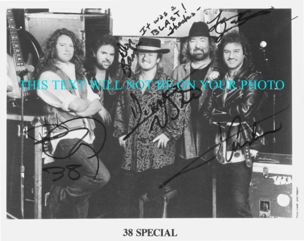 38 SPECIAL GROUP BAND AUTOGRAPHED PHOTO, 38 SPECIAL SIGNED PHOTO, 38 SPECIAL AUTOS