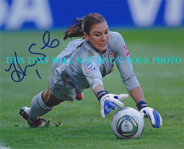 HOPE SOLO AUTOGRAPHED PHOTO, HOPE SOLO SIGNED, HOPE SOLO AUTO