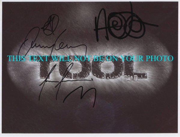 TOOL GROUP BAND SIGNED PHOTO, TOOL AUTOGRAPHED, TOOL SIGNED PICTURE