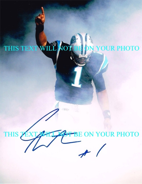 CAM NEWTON CAROLINA PANTHERS AUTOGRAPHED PHOTO, CAM NEWTON SIGNED PICTURE
