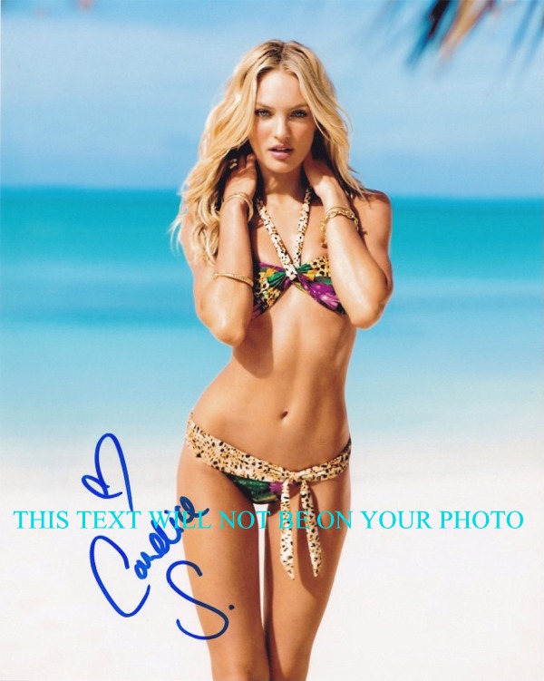 CANDICE SWANEPOEL VICTORIAS SECRET MODEL SIGNED PHOTO, CANDICE SWANEPOEL AUTOGRAPHED