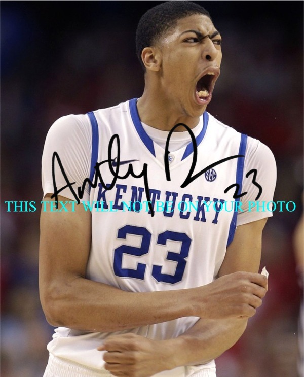 ANTHONY DAVIS KENTUCKY 3 AUTOGRAPHED PHOTO, ANTHONY DAVIS SIGNED PICTURE, ANTHONY DAVIS AUTO