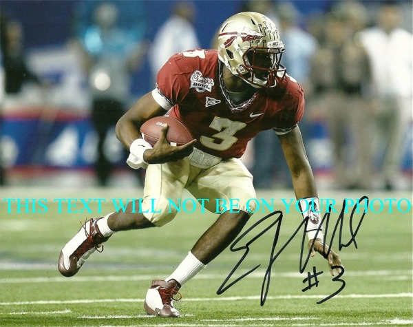 EJ MANUEL FSU AUTOGRAPHED PHOTO, EJ MANUEL SIGNED, EJ MANUEL AUTO