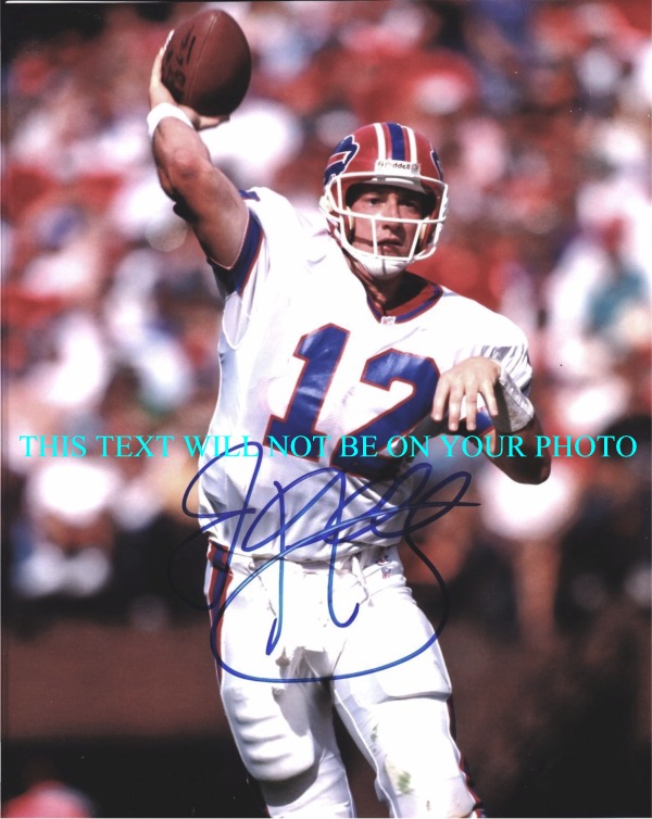 JIM KELLY BUFFALO BILLS SIGNED PHOTO, JIM KELLY AUTOGRAPHED, JIM KELLY SIGNED PIC