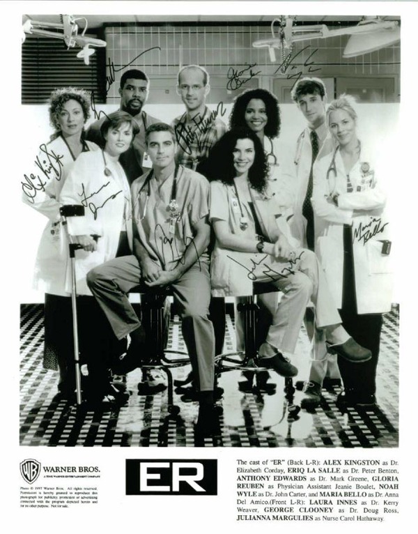 ER CAST SIGNED 8x10 PROMO PHOTO
