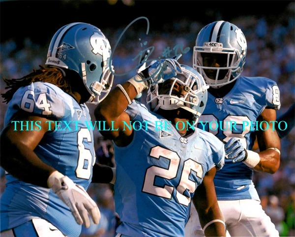 GIOVANI BERNARD NORTH CAROLINA AUTOGRAPHED PHOTO, GIOVANI BERNARD SIGNED PICTURE