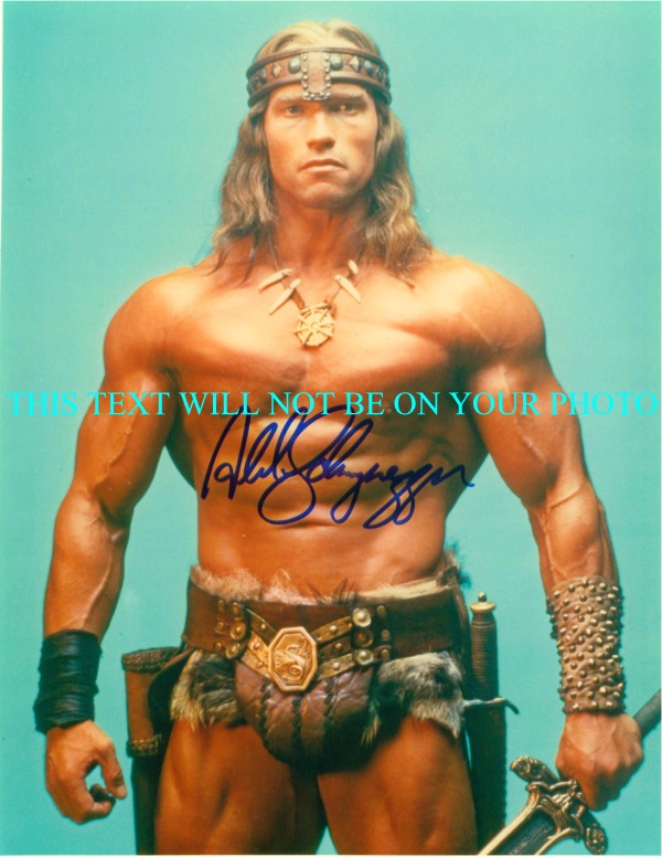 ARNOLD SCHWARZENEGGER CONAN THE BARBARIAN AUTOGRAPHED PHOTO, ARNOLD SCHWARZENEGGER SIGNED PICTURE