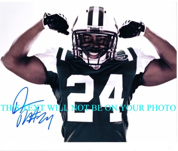 DARRELL REVIS NY JETS AUTOGRAPHED PHOTO, DARRELL REVIS SIGNED PICTURE, DARRELL REVIS AUTO