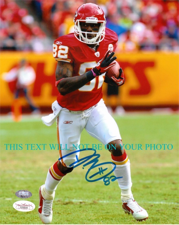 DWAYNE BOWE KANSAS CITY CHIEFS 2 AUTOGRAPHED PHOTO, DWAYNE BOWE SIGNED PICTURE, DWAYNE BOWE AUTO