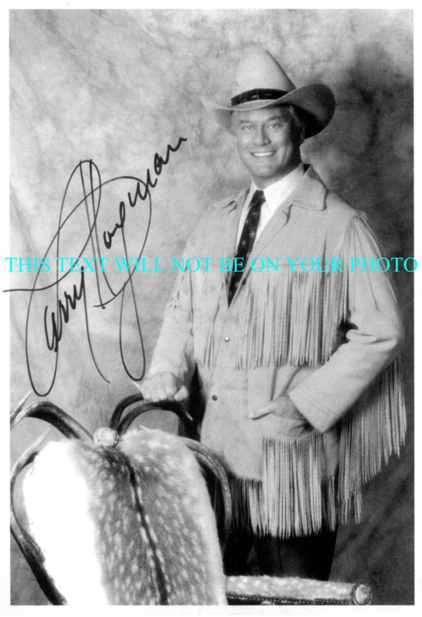 LARRY HAGMAN DALLAS 6x9 AUTOGRAPHED PHOTO, LARRY HAGMAN SIGNED PICTURE, LARRY HAGMAN AUTO