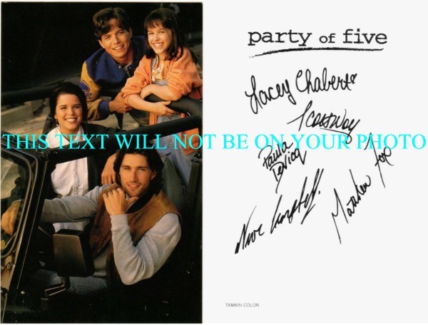 PARTY OF FIVE CAST 6X9 AUTOGRAPHED PHOTO, PARTY OF FIVE CAST SIGNED PICTURE, PARTY OF FIVE AUTOS