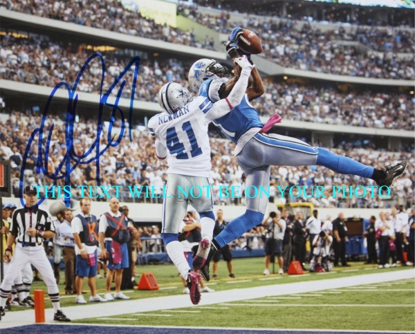 CALVIN JOHNSON DETROIT LIONS AUTOGRAPHED PHOTO, CALVIN JOHNSON SIGNED PICTURE, CALVIN JOHNSON AUTO