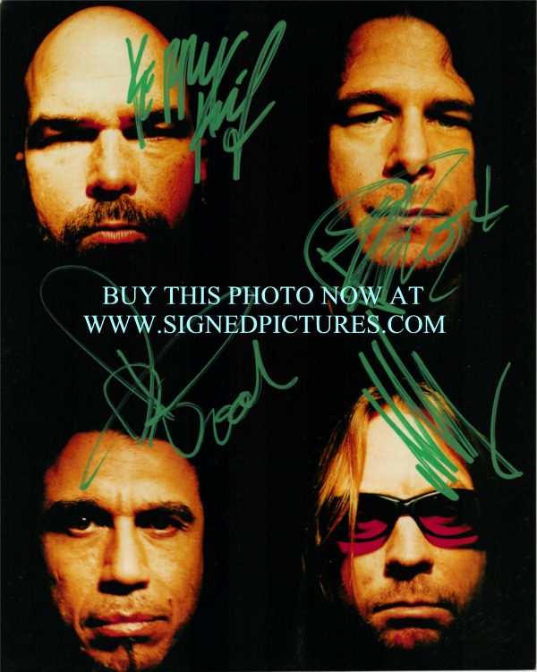 SLAYER AUTOGRAPHED PHOTO, SLAYER SIGNED PICTURE, SLAYER AUTOGRAPHED 8x10