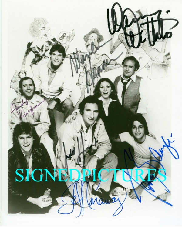TAXI CAST AUTOGRAPHED PHOTO, TAXI CAST SIGNED PICTURE, TAXI CAST AUTOS