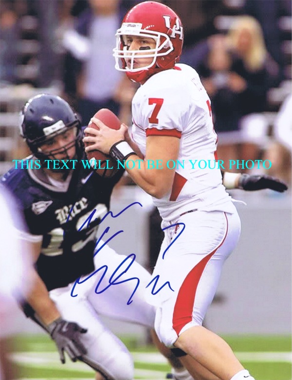 CASE KEENUM UNIVERSITY OF HOUSTON AUTOGRAPHED PHOTO, CASE KEENUM SIGNED PICTURE, CASE KEENUM AUTO