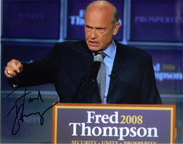 FRED THOMPSON SIGNED 8x10 PHOTO