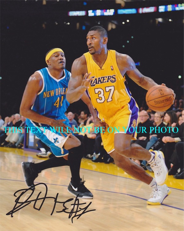 RON ARTEST LA LAKERS AUTOGRAPHED PHOTO, RON ARTEST SIGNED PICTURE, RON ARTEST AUTO