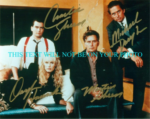 WALL STREET CAST AUTOGRAPHED PHOTO, WALL STREET CAST SIGNED PICTURE, WALLSTREET CAST AUTOS