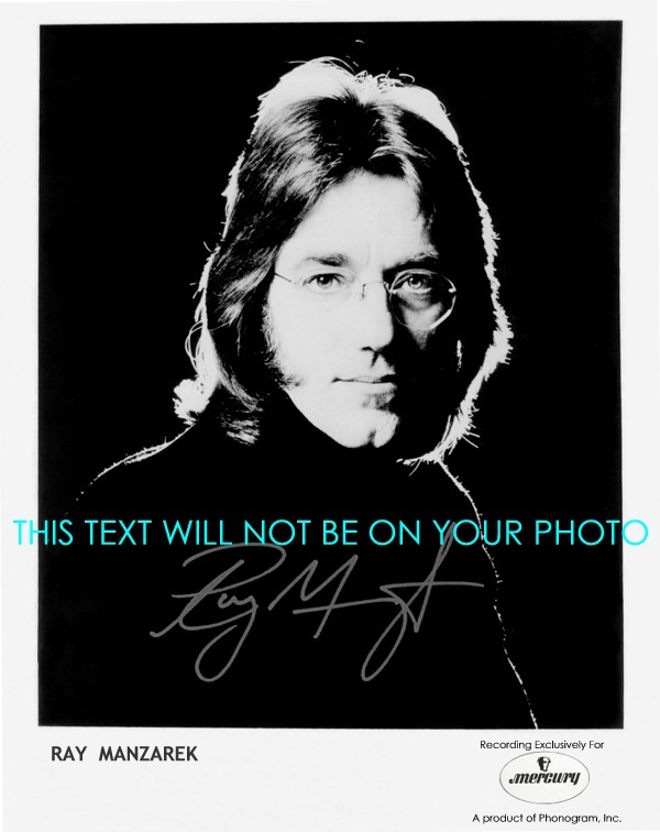 RAY MANZAREK THE DOORS AUTOGRAPHED PHOTO, RAY MANZAREK SIGNED PICTURE, RAY MANZAREK AUTO