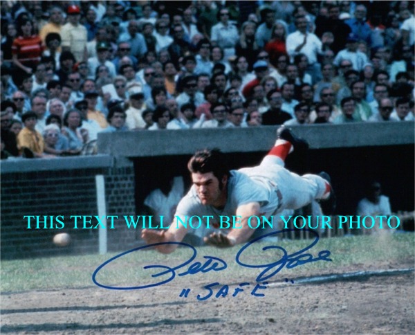 PETE ROSE AUTOGRAPHED PHOTO, PETE ROSE SIGNED PICTURE, PETE ROSE AUTO