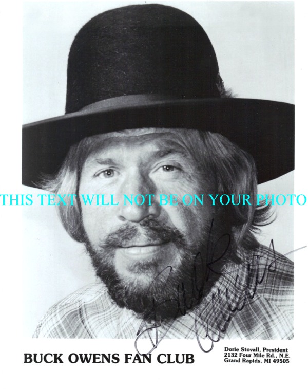 BUCK OWENS AUTOGRAPHED PHOTO, BUCK OWENS SIGNED PICTURE, BUCK OWENS AUTO