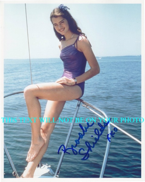BROOKE SHIELDS AUTOGRAPHED PHOTO YOUNG, BROOKE SHIELDS SIGNED PICTURE, BROOKE SHIELDS AUTOGRAM