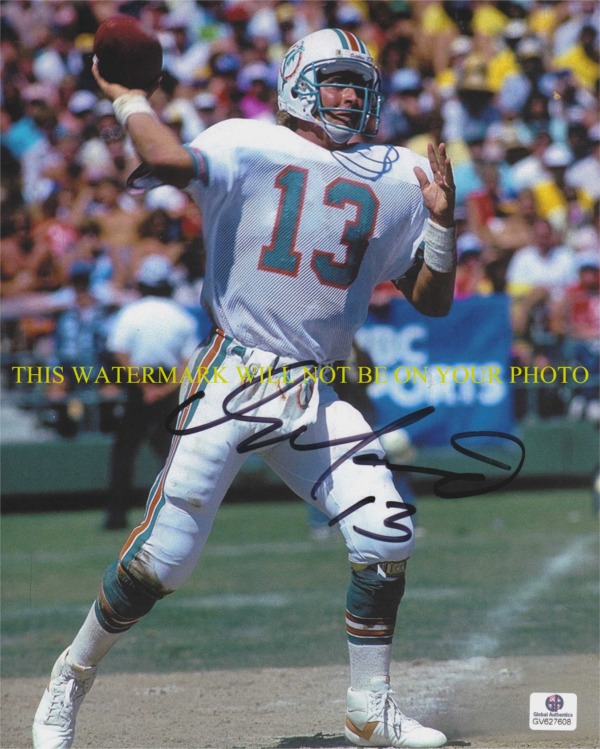 DAN MARINO MIAMI AUTOGRAPHED PHOTO 3, DAN MARINO SIGNED PHOTOS, DAN MARINO AUTO