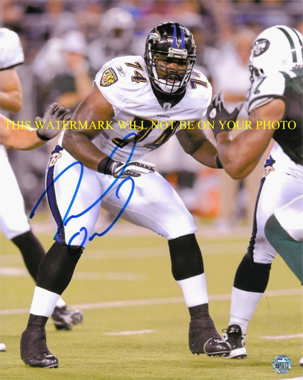 MICHAEL OHER BALTIMORE RAVENS AUTOGRAPHED PHOTO, MICHAEL OHER SIGNED PICTURE, MICHAEL OHER AUTO