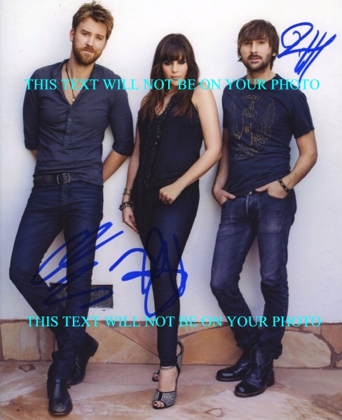 LADY ANTEBELLUM SIGNED PHOTO, LADY ANTEBELLUM AUTOGRAPHED PICTURE, LADY ANTEBELLUM BAND