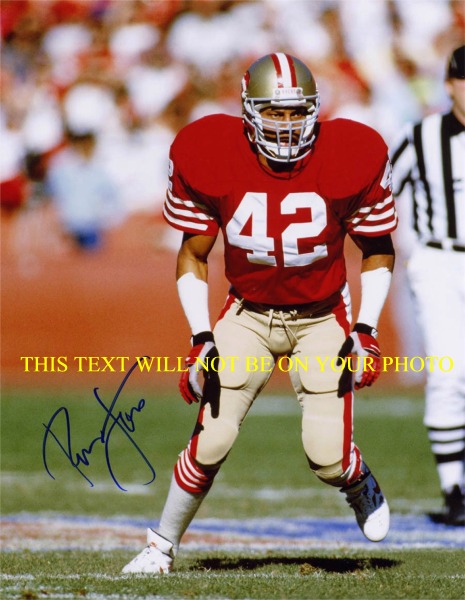 RONNIE LOTT SAN FRANCISCO 49ERS SIGNED PHOTO, RONNIE LOTT AUTOGRAPHED PICTURE, RONNIE LOTT AUTO