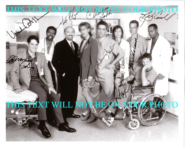 CHICAGO HOPE AUTOGRAPHED PHOTO MARK HARMON ROCKY CARROLL, CHICAGO HOPE SIGNED CAST 8x10 PICTURE