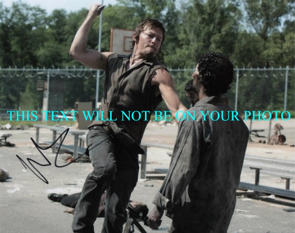 NORMAN REEDUS THE WALKING DEAD CAST AUTOGRAPHED PICTURE