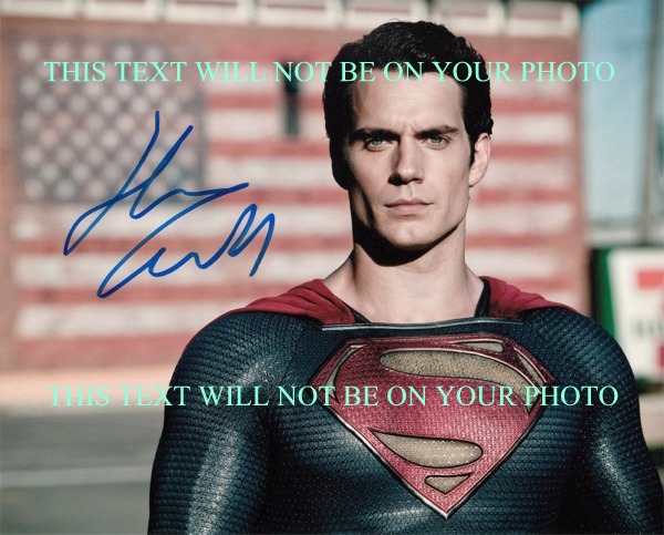 THE MAN OF STEEL HENRY CAVILL AUTOGRAPHED PHOTO, HENRY CAVILL SIGNED 8x10 PHOTO