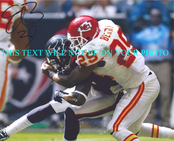 ERIC BERRY KANSAS CITY CHIEFS AUTOGRAPHED PHOTO, ERIC BERRY KANSAS CITY CHIEFS SIGNED 8X10 PICTURE
