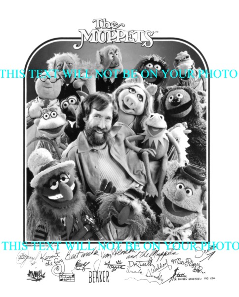 THE MUPPETS SIGNED PHOTO JIM HENSON, THE MUPPETS AUTOGRAPHED 8X10 PICTURE