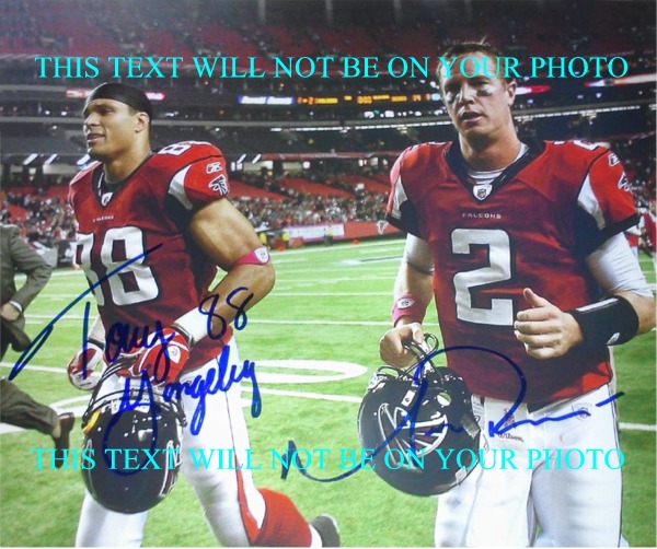 TONY GONZALEZ AND MATT RYAN ATLANTA FALCONS SIGNED PHOTO, TONY GONZALEZ AND MATT RYAN SIGNED PICTURE