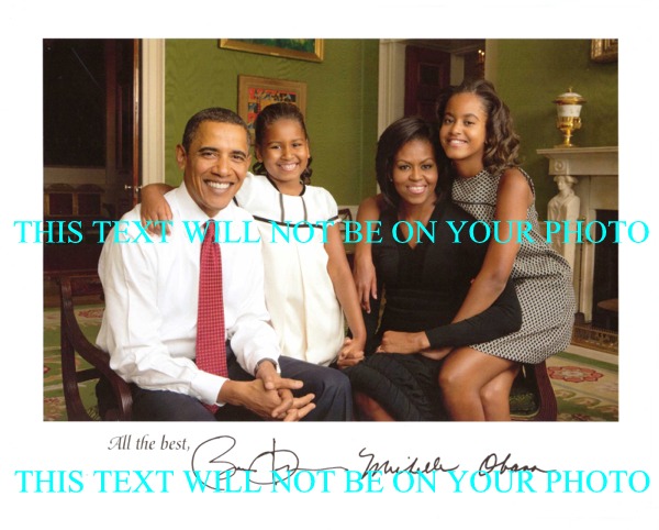 BARACK AND MICHELLE OBAMA AUTOGRAPHED PHOTO, BARACK AND MICHELLE OBAMA SIGNED PHOTO