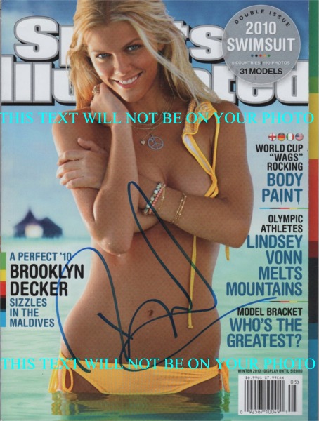 BROOKLYN DECKER AUTOGRAPHED PHOTO, BROOKLYN DECKER SIGNED PHOTO