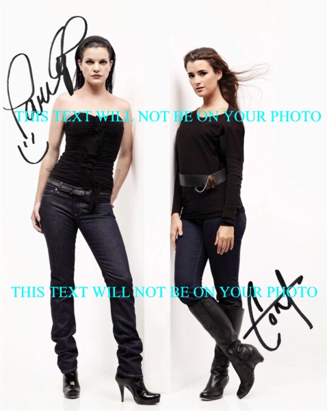 COTE DE PABLO AND PAULEY PERRETTE NCIS CAST AUTOGRAPHED PHOTO