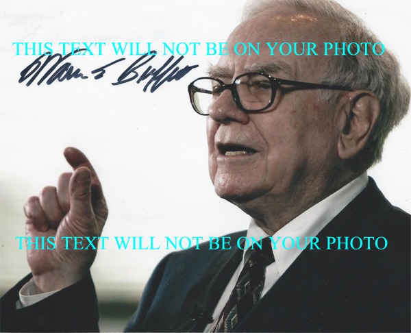 WARREN BUFFETT AUTOGRAPHED PHOTO, WARREN BUFFETT SIGNED PICTURE