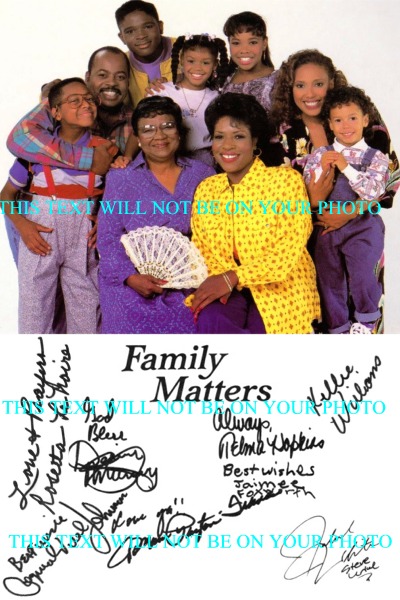 FAMILY MATTERS CAST AUTOGRAPHED PHOTO, FAMILY MATTERS CAST SIGNED PHOTO, STEVE URKEL