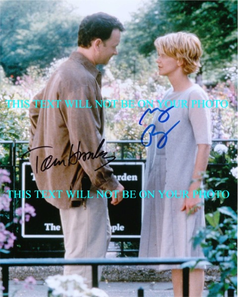 SLEEPLESS IN SEATTLE AUTOGRAPHED PHOTO, SLEEPLESS IN SEATTLE SIGNED PHOTO, MEG RYAN, TOM HANKS
