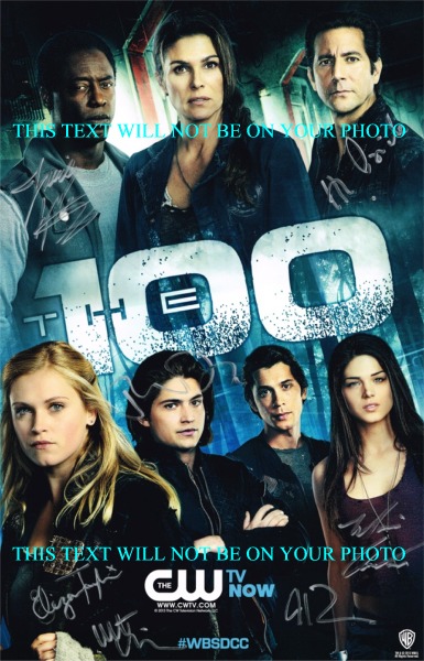 THE 100 CAST AUTOGRAPHED PHOTO, THE 100 CAST SIGNED PICTURE, THE 100 CAST AUTOGRAMM
