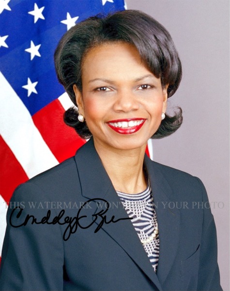 CONDOLEEZZA RICE AUTOGRAPHED SIGNED PHOTO 8x10, CONDALEEZZA RICE AUTOGRAPH PICTURE