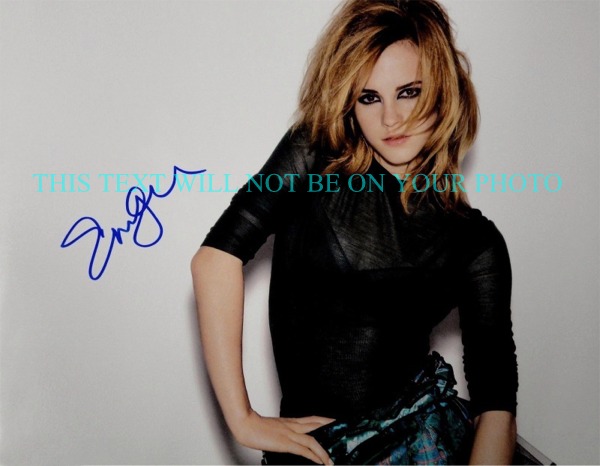 EMMA WATSON SEXY AUTOGRAPHED PHOTO, EMMA WATSON SIGNED 8x10 PHOTO, EMMA WATSON AUTOGRAPH BEAUTIFUL