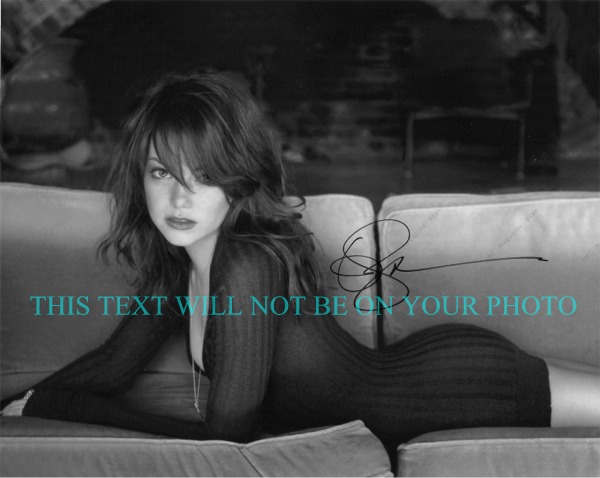 EMMA STONE SEXY SIGNED PHOTO, EMMA STONE AUTOGRAPHED 8x10 PHOTO, EMMA STONE AUTOGRAPH PHOTO BEAUTY