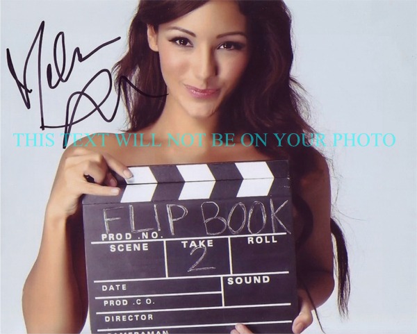 MELANIE IGLESIAS SEXY AUTOGRAPHED PHOTO, MELANIE IGLESIAS SIGNED 8x10 PHOTO, MELANIE IGLESIAS BEAUTY