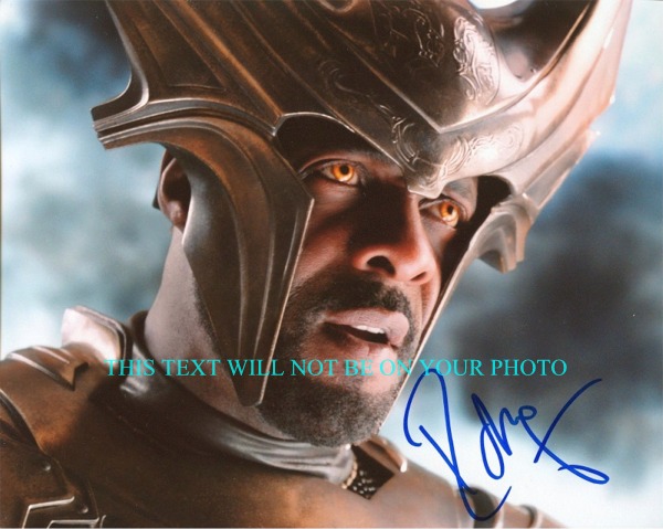 IDRIS ELBA AUTOGRAPHED PHOTO,  IDRIS ELBA SIGNED 8x10 PHOTO, IDRIS ELBA AUTOGRAPH THOR HEIMDALL