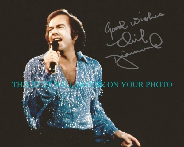 NEIL DIAMOND AUTOGRAPHED PHOTO, NEIL DIAMOND SIGNED 8x10 PHOTO, NEIL DIAMOND AUTOGRAPH COLOR PHOTO