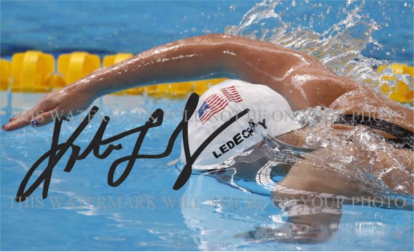 KATIE LEDECKY SIGNED AUTOGRAPHED 6X9 RP PHOTO 2016 TEAM USA GOLD MEDALIST SWIMMING